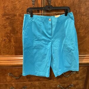 Additions By Chico’s Size 1.5 NWT Aqua Coast Cotton Shorts